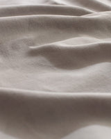 Washed Cotton Tie Closure King Size Duvet Cover Set - Grey & Blush