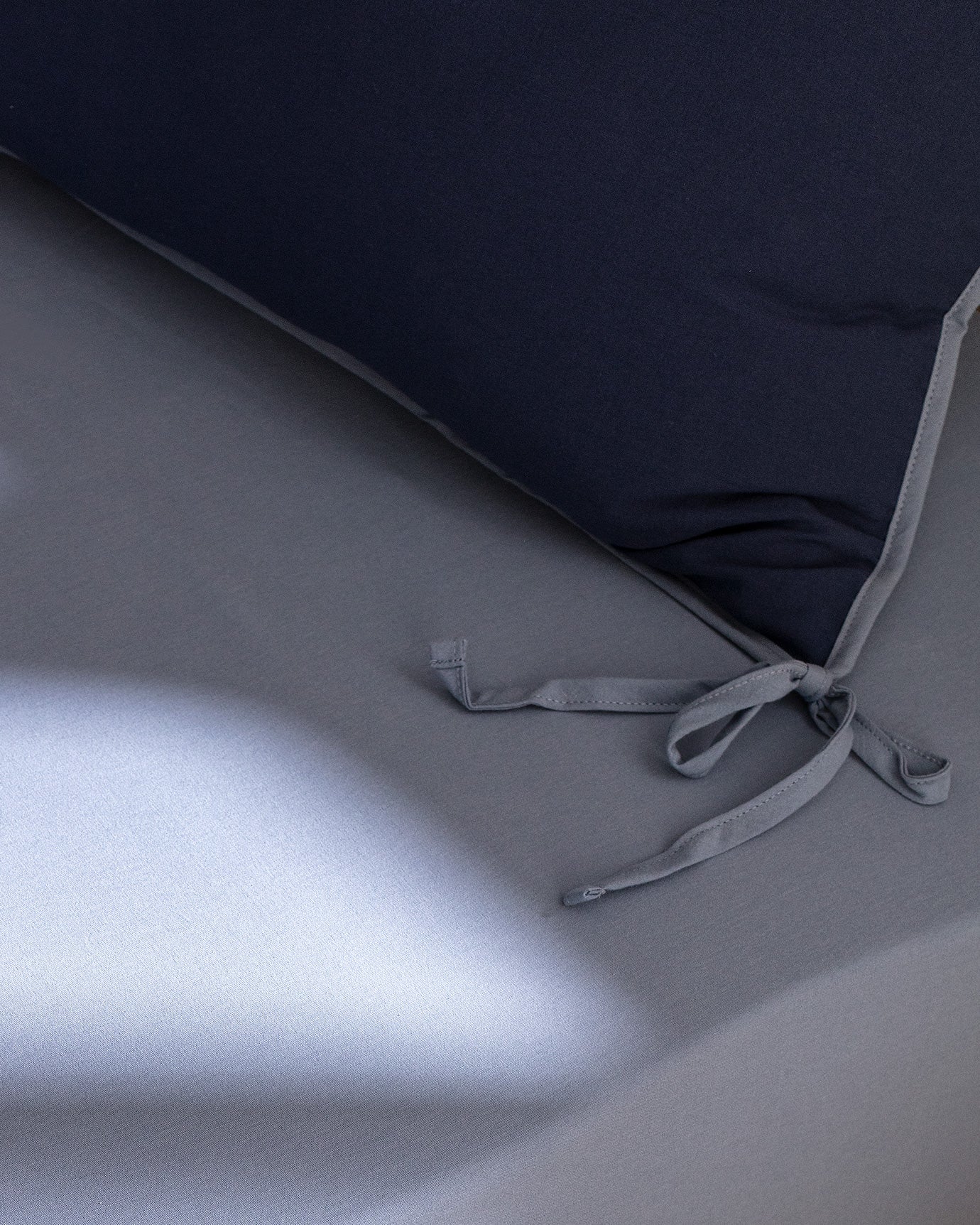 100% Cotton Single Duvet Cover Set - Washed Finish with Tie Details