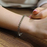 Sterling Silver Square Zultanite Line Bracelet - Captivating Gemstone
