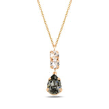 Swarovski Crystal Pendant Necklace - Elegant Pear Drop Dangle Design