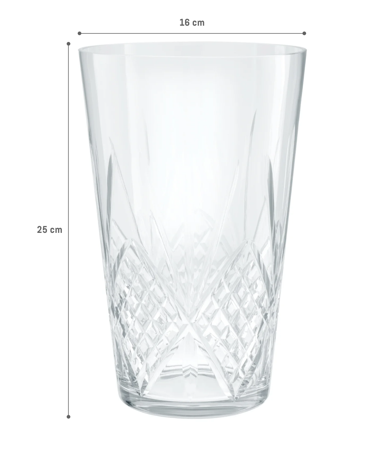 Clear Glass Conical Vase - Modern Minimalist Design