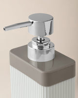 Soft Ecru Liquid Soap Dispenser for Bathroom - Elegant Marais Lautre Style