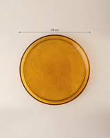 Premium Glass Serving Plate - Sophisticated Crocus Design for Modern Tables