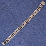 Premium Sterling Silver Box Clasp Gourmet Chain Bracelet