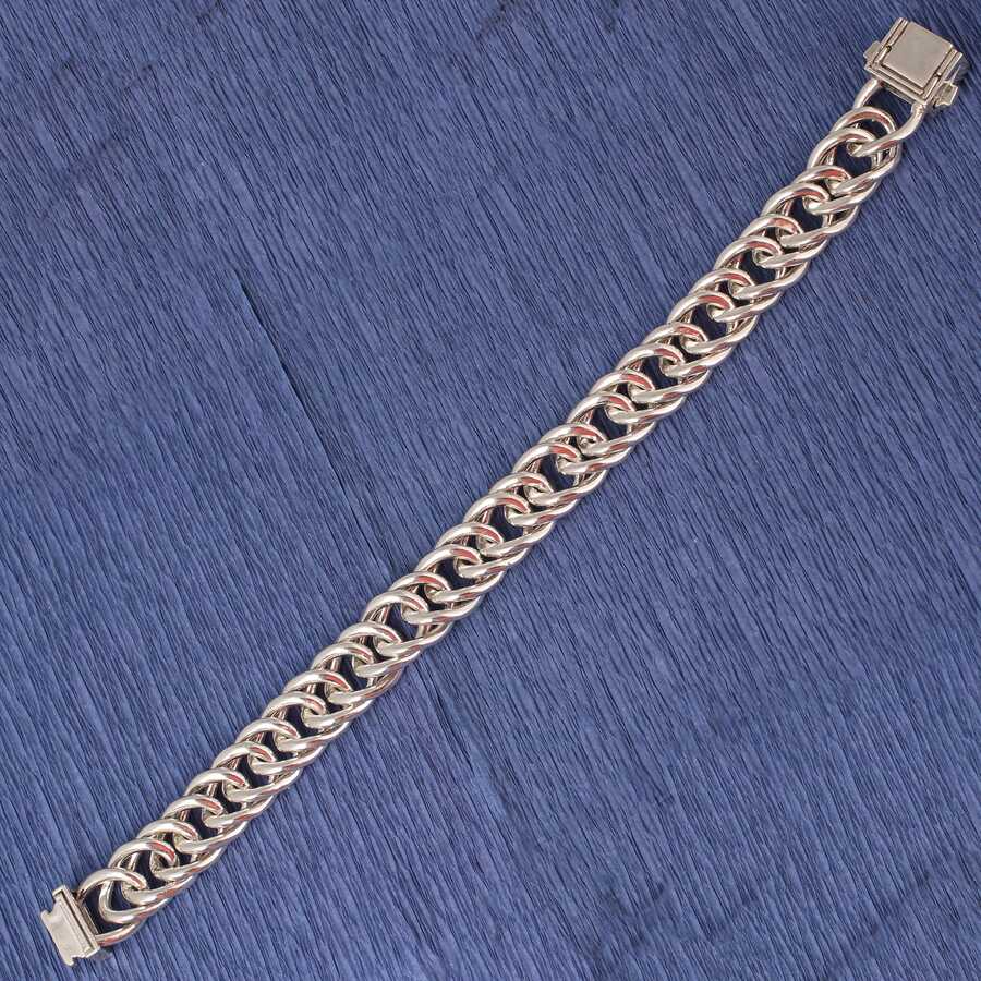 Premium Sterling Silver Box Clasp Gourmet Chain Bracelet