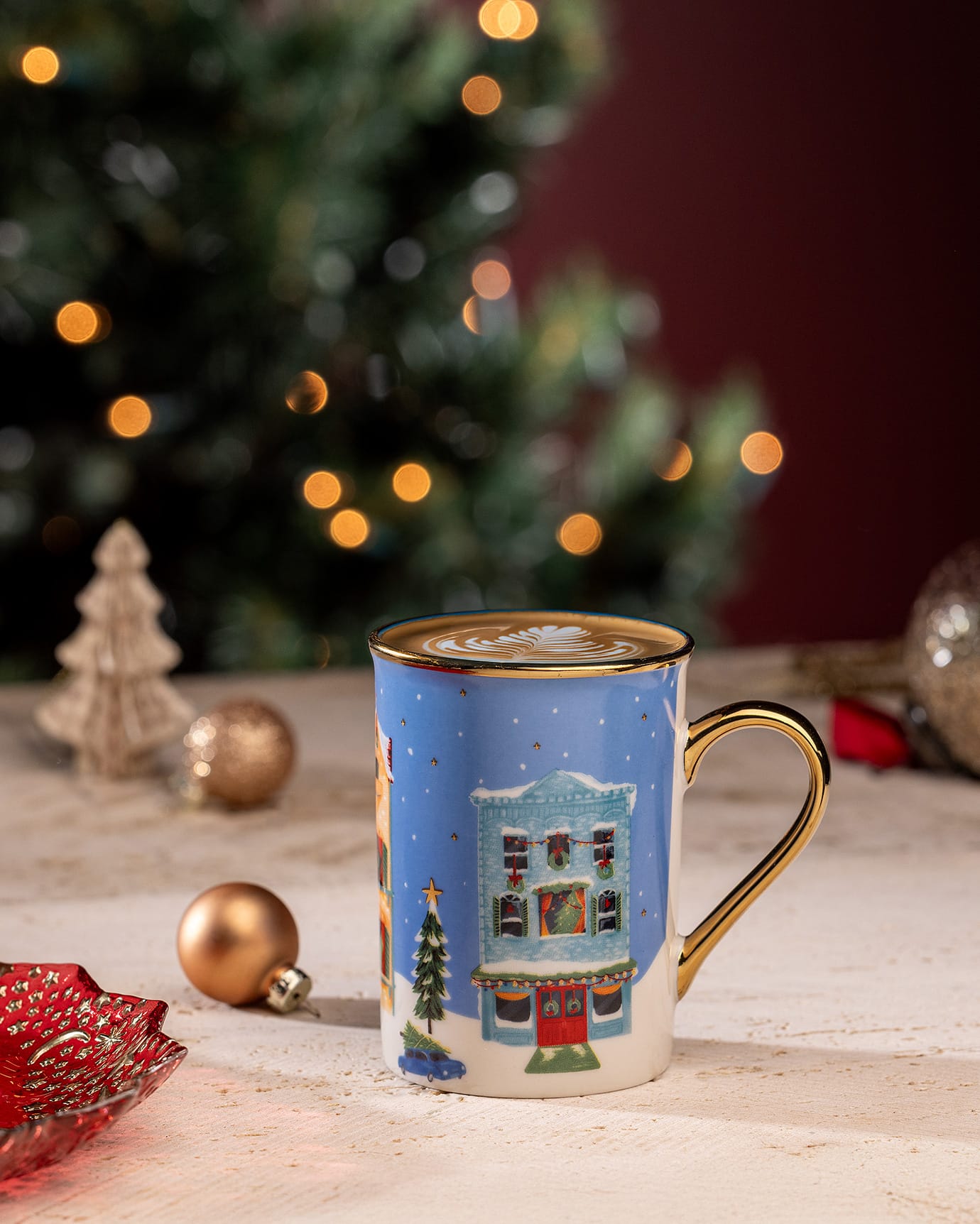 New Bone China Mug - Vibrant Reve Carol Collection