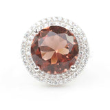 925 Sterling Silver Zultanite & Zircon Halo Ring