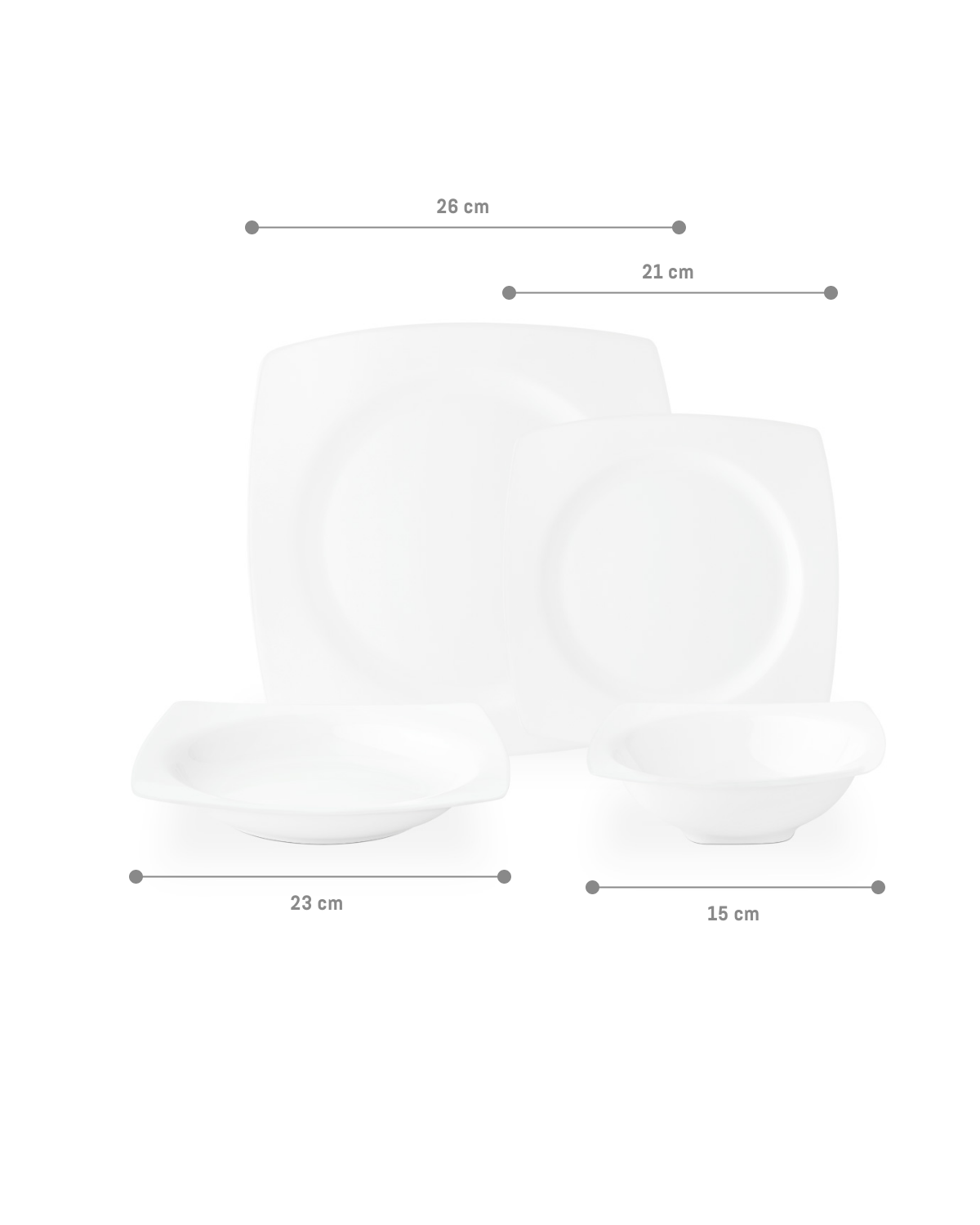 New Bone China 6-Person Dinner Set - Elegant Nova Collection