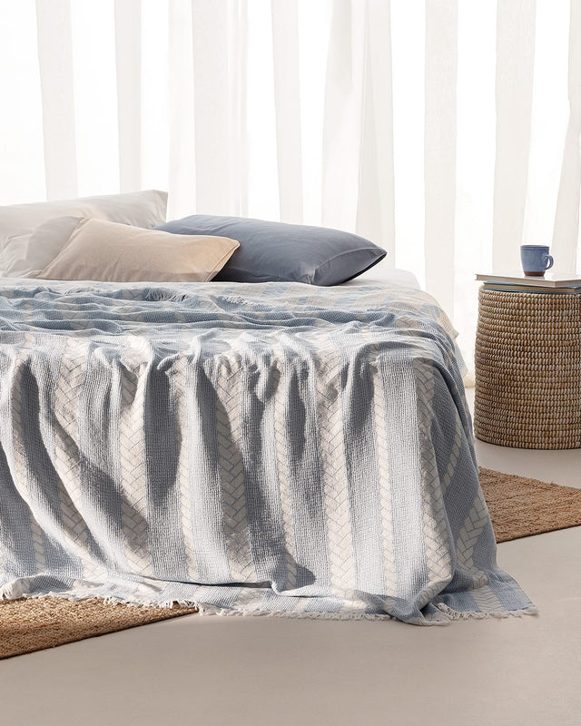Soft Cotton Blend Double Bedspread - Everyday Cozy Elegance