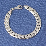 Elegant Sterling Silver Plain Chain Bracelet