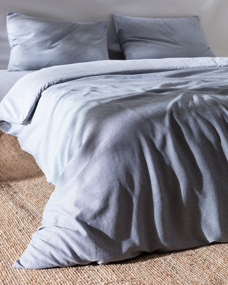 100% Cotton Double Duvet Set - Yarn-Dyed Nuage Comfort