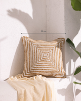 Natural Jute Decorative Pillow Cover - Trocadero Style