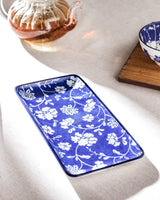 New Bone China Rectangular Plate - Rêve Bleu Design