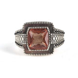 Premium 925 Sterling Silver Faceted Zultanite Men's Ring