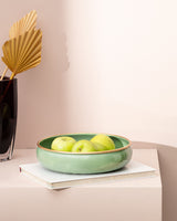 Soft Green Metal Serving Bowl | Versatile Kitchen & Decor Accent