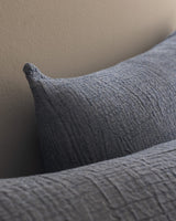 100% Cotton Single Pique Bedding Set - Clair Ecru & Navy