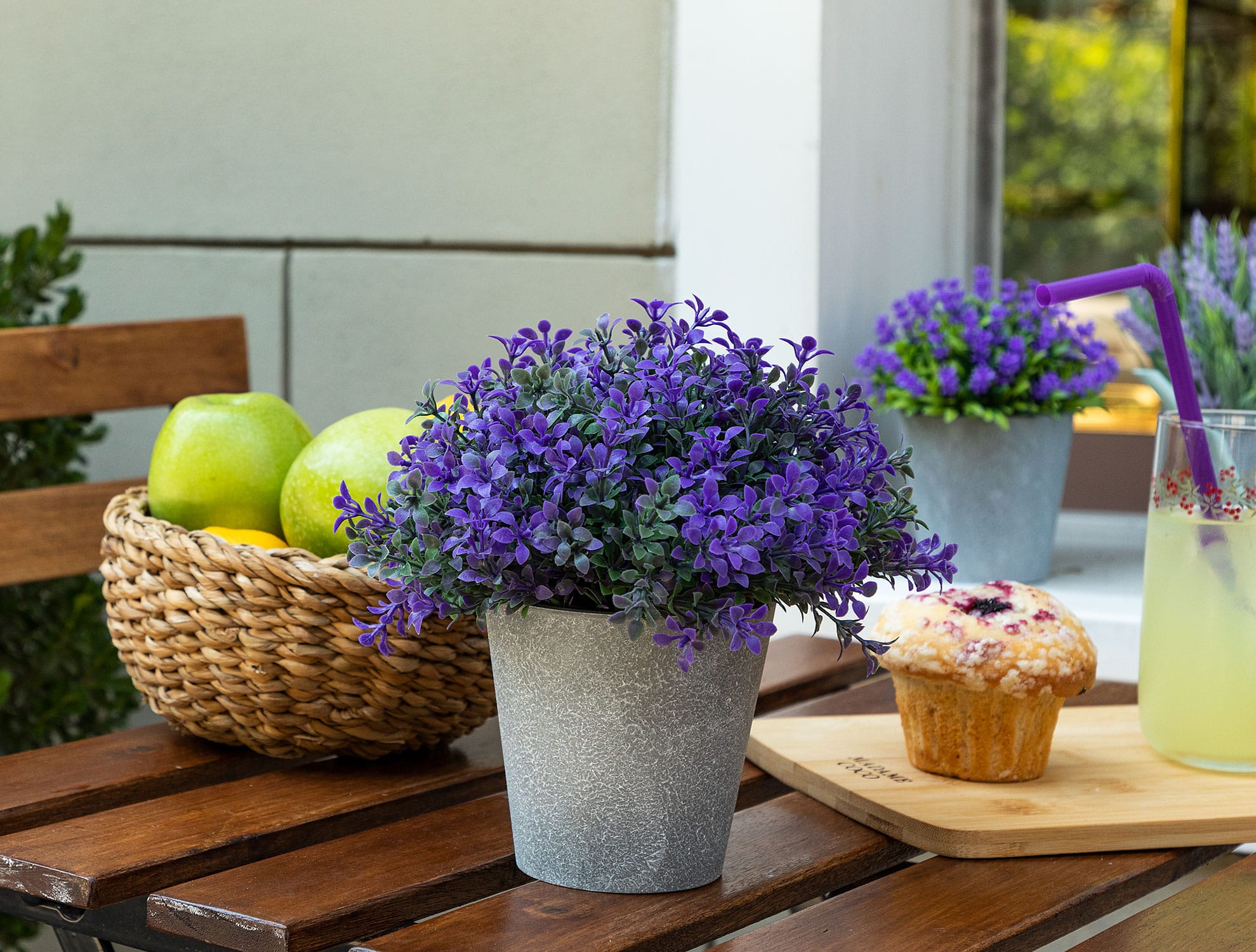 Diatou Faux Potted Flower Plant - Realistic Home Decor Accent