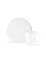 New Bone Porcelain 6-Person Coffee Cup Set - Gold & Platinum Accents