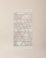 Soft Bone White Polyester Area Rug - 80x150 cm - Plush Shag Style