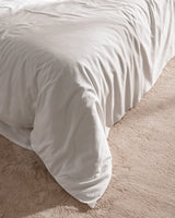 Premium 100% Cotton Embroidered Sateen Duvet Cover Set - Full/Double