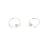 Premium 925 Sterling Silver Round Scale Disc Hoop Earrings
