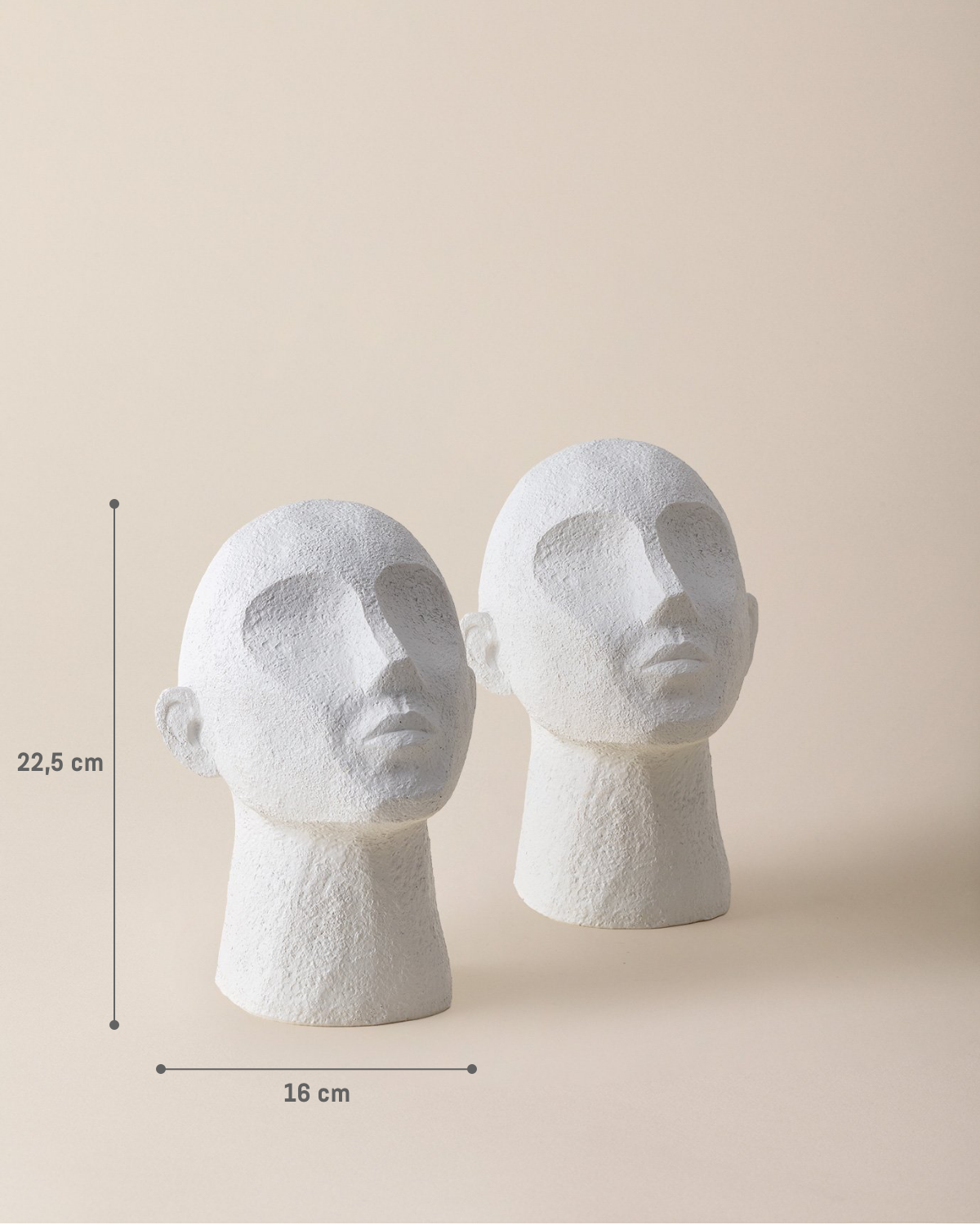 White Resin Bookend - Lucian Sculptural Home Decor Accent