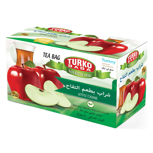 TURKOBABA Premium Herbal Lemon Infusion Tea Bags - 20 Count