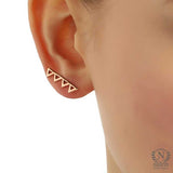925 Sterling Silver Zigzag Earcuff - Elegant No-Piercing Earring