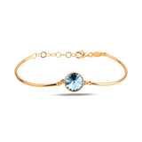 Vintage-Armband aus Sterlingsilber mit Roségold-Beschichtung | Fassung mit Swarovski-Kristall