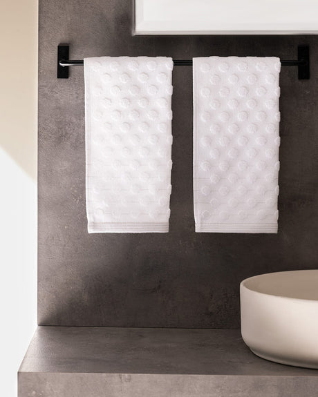 Luxury 100% Cotton 2-Piece Hand Towel Set - Puanty Dotted