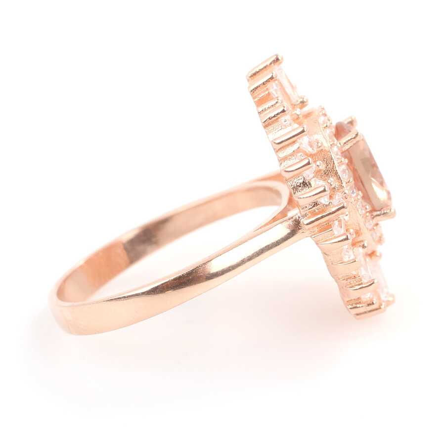 Bague ovale en argent sterling 925 avec zultanite et zircone baguette