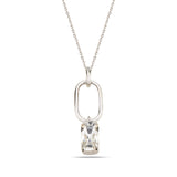 Vibrant Crystal Pendant Necklace - Modern Mixed Cut Dangle Design