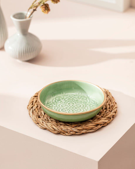 Versatile Metal Plate - Contemporary Soft Green Square Design