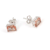 Premium 925 Sterling Silver Rectangular Zultanite Gemstone Earrings