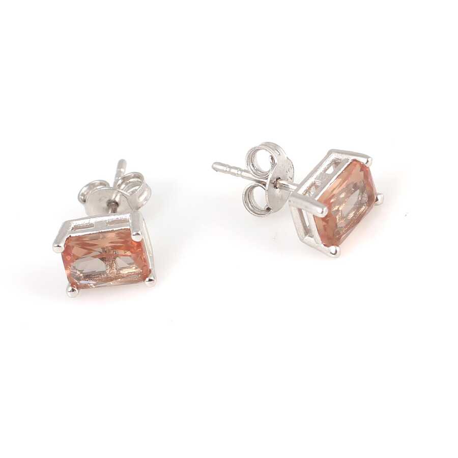 Premium 925 Sterling Silver Rectangular Zultanite Gemstone Earrings