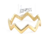 Sterling Silver Zigzag Ring - Modern Geometric Design