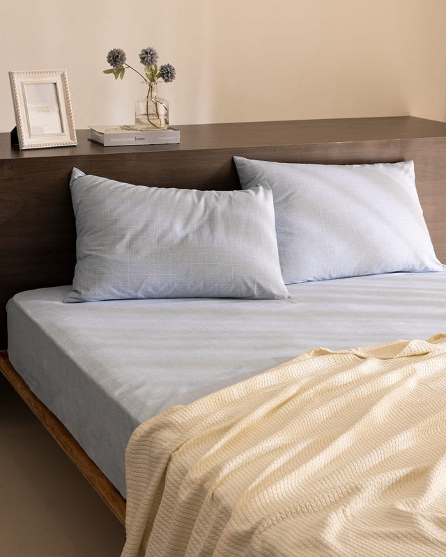 Twin Size 100% Cotton Ranforce Fitted Sheet Set