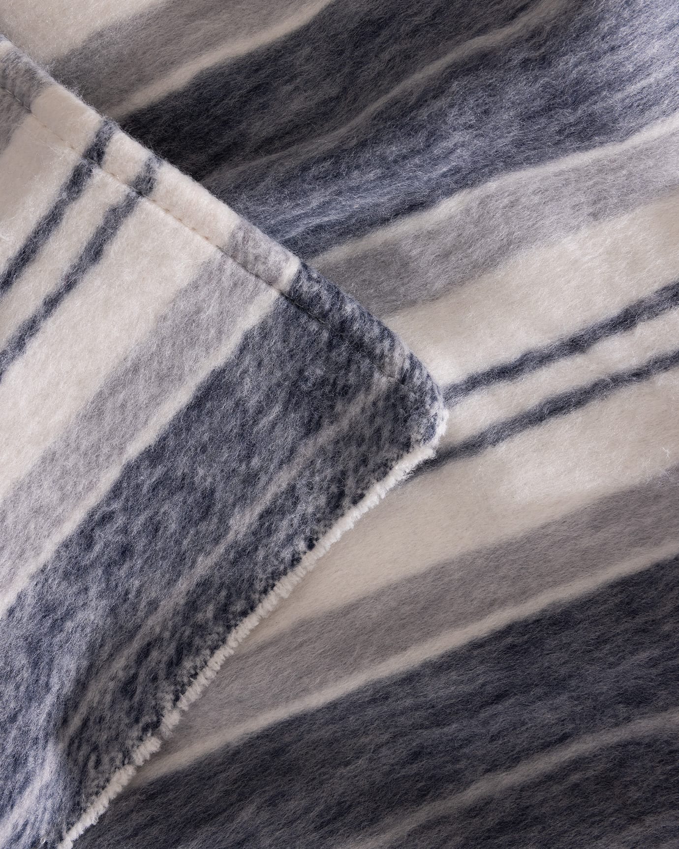 Nanny Double Bed Blanket - Gray and Indigo