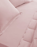 Soft Bamboo Single Bedding Set - Powder Pink