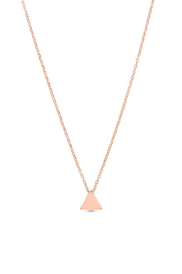 Sterling Silver Triangle Necklace - Minimalist Geometric Design