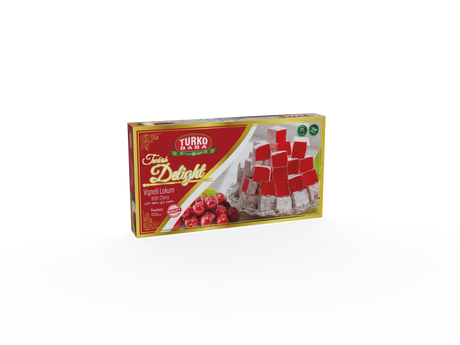TURKOBABA Professional Sour Cherry Turkish Delight Loaf - 400g