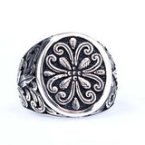 Premium Sterling Silver Motif Men's Ring