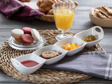 New Bone China 4-Compartment Serving Plate - Elegant Petit Concept