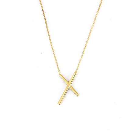 Premium 925 Sterling Silver X Design Necklace