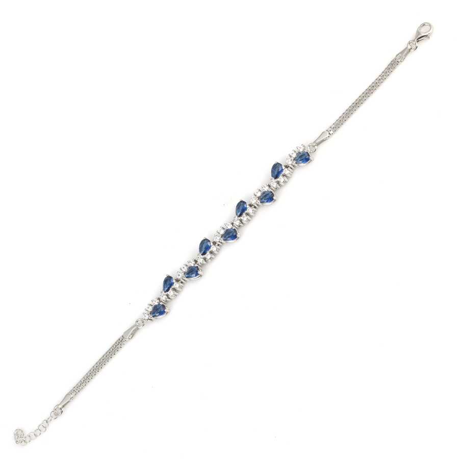 Premium 925 Sterling Silver Sapphire Tennis Bracelet