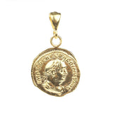 Premium 925 Sterling Silver Ancient Roman Caesar Medallion Pendant