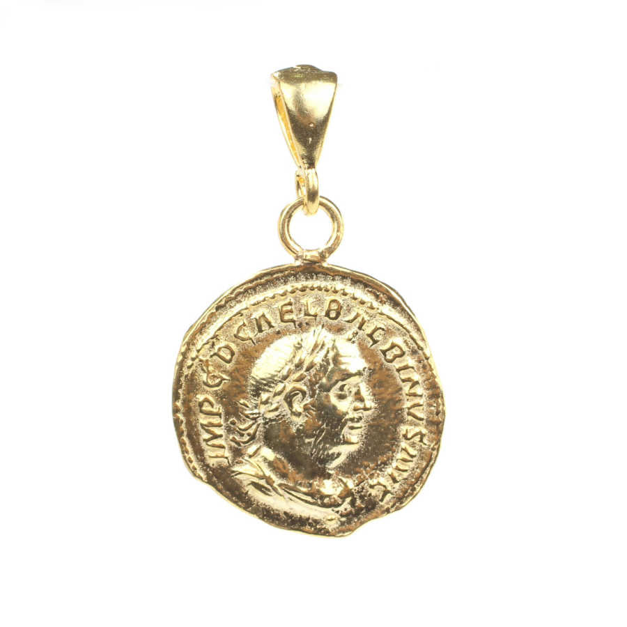 Premium 925 Sterling Silver Ancient Roman Caesar Medallion Pendant