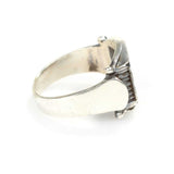 Premium 925 Sterling Silver Rectangular Bezel Men's Ring