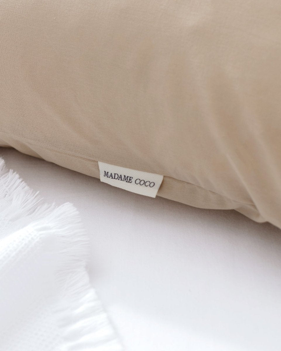 2 - Pack Dark Beige Pillowcase Set - Soft & Decorative Bedding - TryAladdin