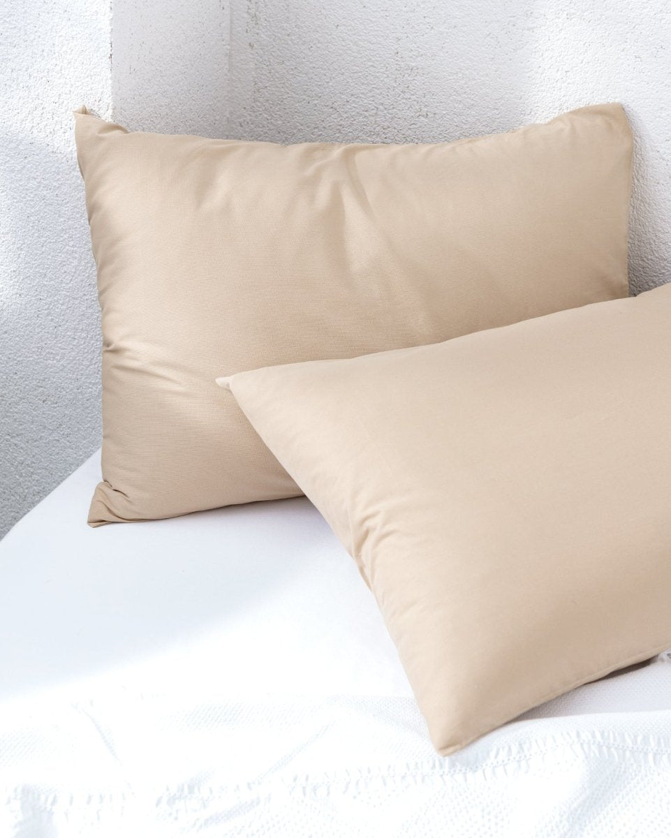 2 - Pack Dark Beige Pillowcase Set - Soft & Decorative Bedding - TryAladdin
